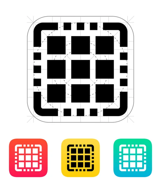 Multi Core Cpu pictogram. Vectorillustratie. — Stockvector