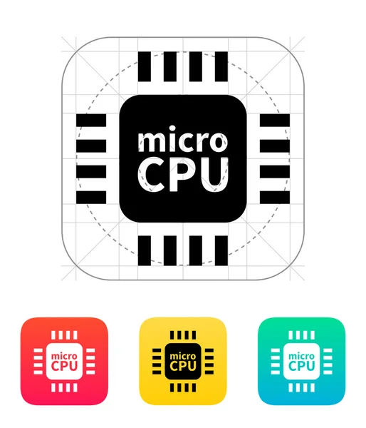 Icône Micro CPU. Illustration vectorielle . — Image vectorielle