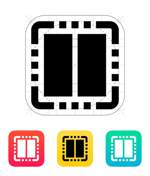 Icona CPU dual core. Illustrazione vettoriale . — Vettoriale Stock