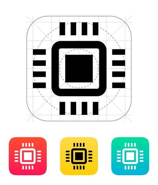 Mini ícone de CPU. Ilustração vetorial . — Vetor de Stock