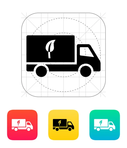Camion avec icône écologique . — Image vectorielle