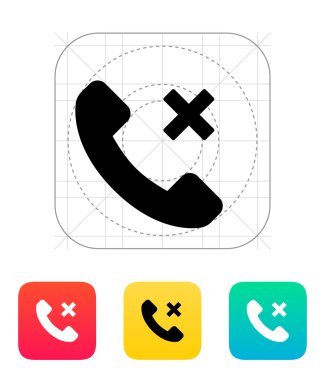 Phone call cancel icon. clipart