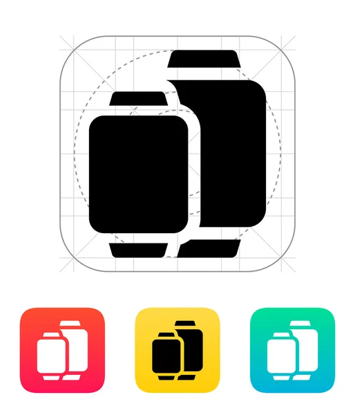 Two sizes of smart watches icon. — Stock Vector