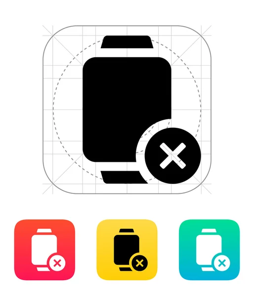 Cancel sign on smart watch icon. — Stock Vector