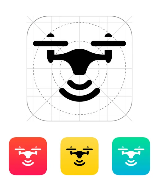 Значок беспроводного квадрокоптера . — стоковый вектор