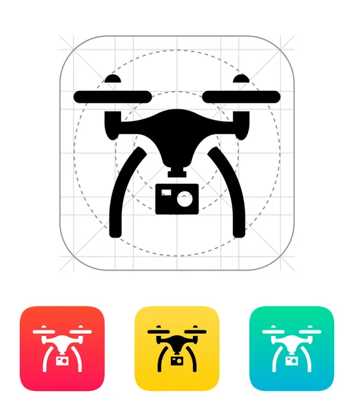 Drone con icono de la cámara . — Vector de stock