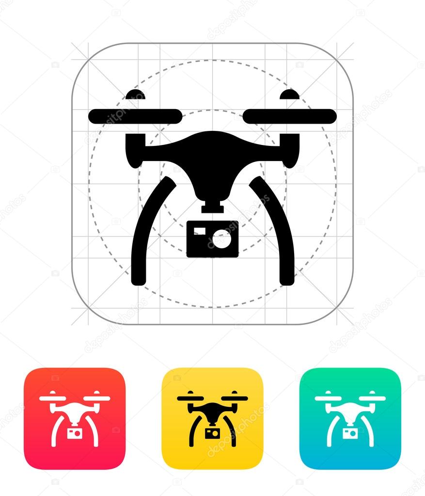 Drone with camera icon.