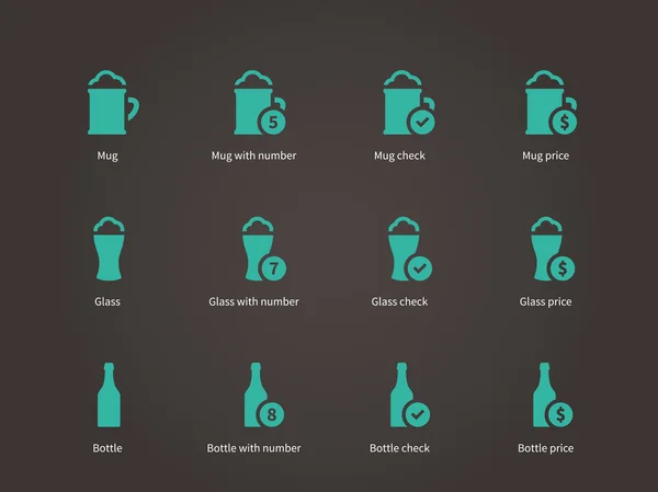 Icônes de bière . — Image vectorielle