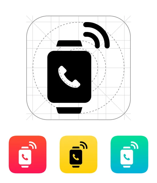 Incoming call on smart watch icon. — Stock Vector