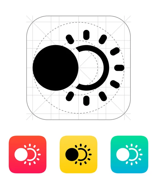 Иконка солнечного затмения . — стоковый вектор