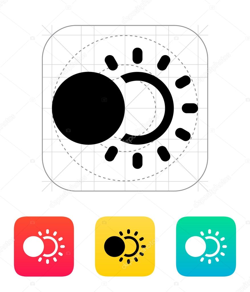 Solar eclipse icon.