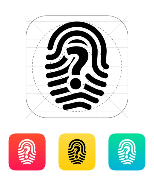 Question mark sign thumbprint icon. — Stock Vector