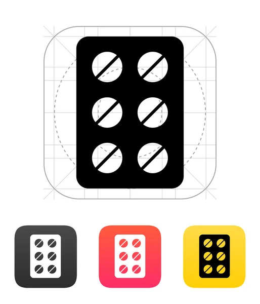 Pack pills icon. Vector illustration. — Stock Vector