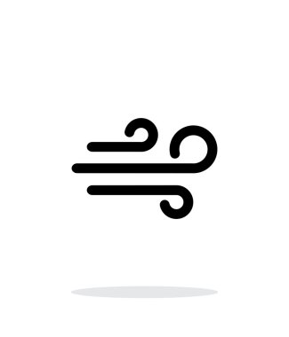 Kum fırtınası hava basit simgesi beyaz arka plan üzerinde.