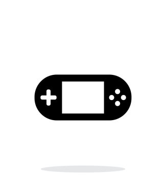 Beyaz arka plan üzerinde gamepad ekran basit simgesini.