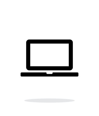 Dizüstü ekran basit simgesi beyaz arka plan üzerinde.