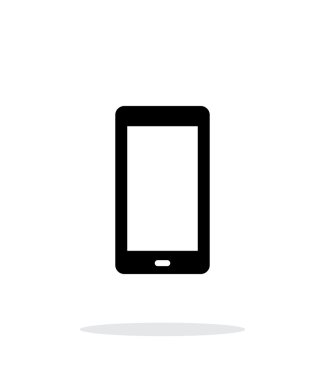 Telefon ekran basit simgesi beyaz arka plan üzerinde.