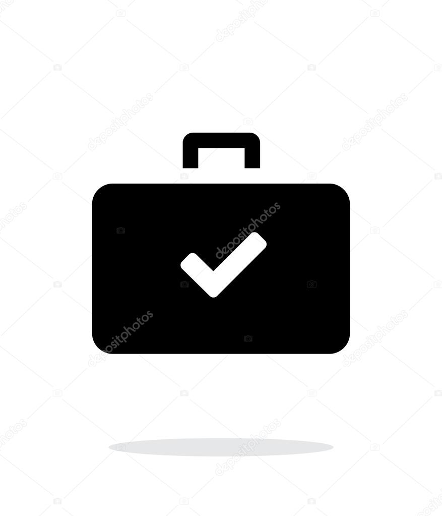 Check case simple icon on white background.