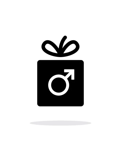 Mannelijke geschenk pictogram op witte achtergrond. — Stockvector