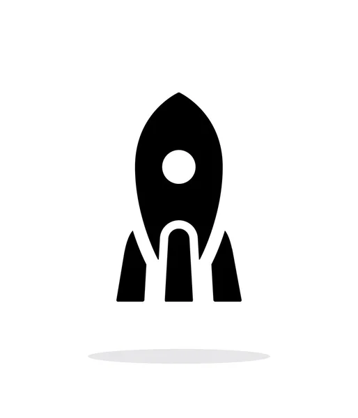 Rocket icono simple sobre fondo blanco . — Vector de stock