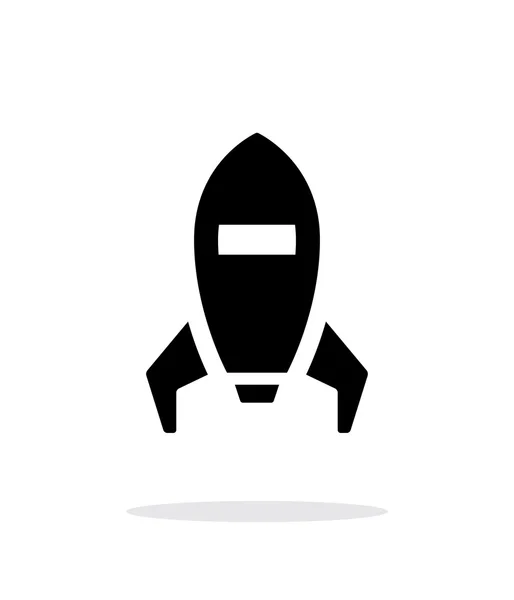Nave espacial icono simple sobre fondo blanco . — Vector de stock