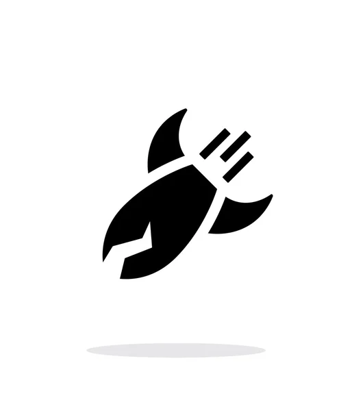 Rocket crash semplice icona su sfondo bianco . — Vettoriale Stock