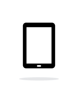 Tablet Pc ekran basit simgesi beyaz arka plan üzerinde.