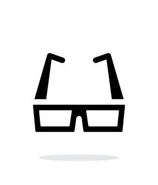 Beyaz arka plan üzerinde modern gözlük basit simgesi.