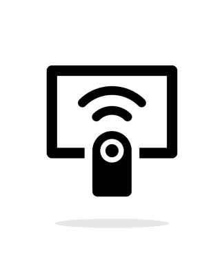 Uzaktan kumanda basit simgesi beyaz arka plan üzerinde.