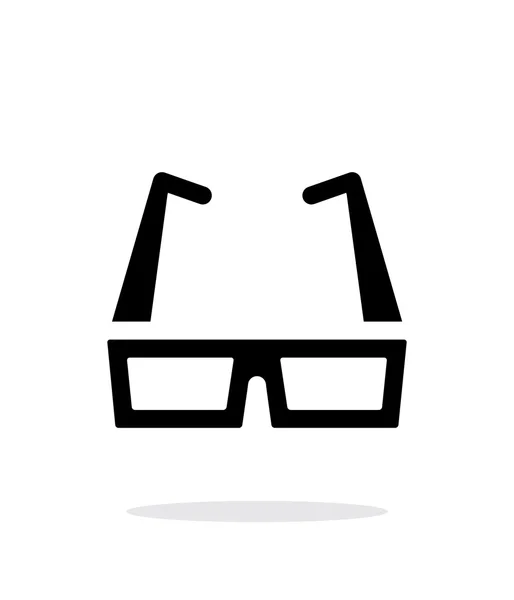 Kacamata modern Ikon sederhana pada latar belakang putih . - Stok Vektor