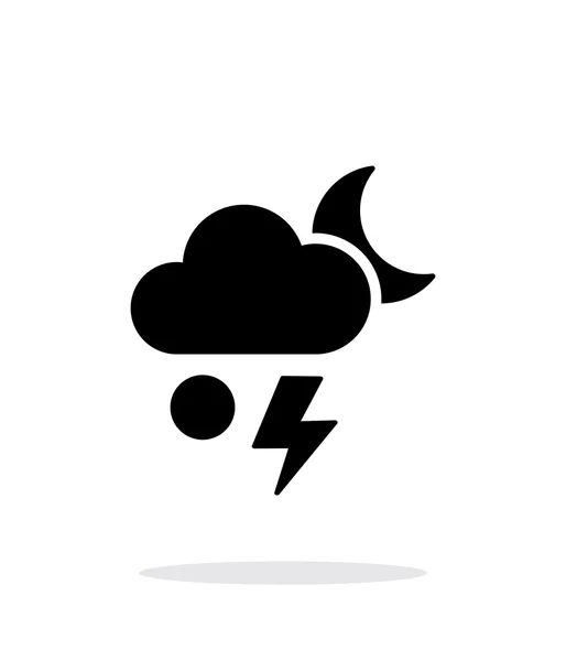 Hail at night weather simple icon on white background. — Stock Vector