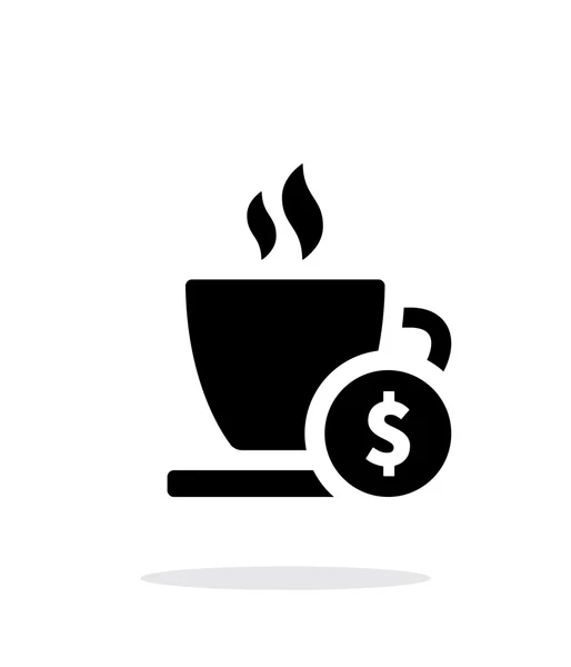 Cup price simple icon on white background. — Stock Vector