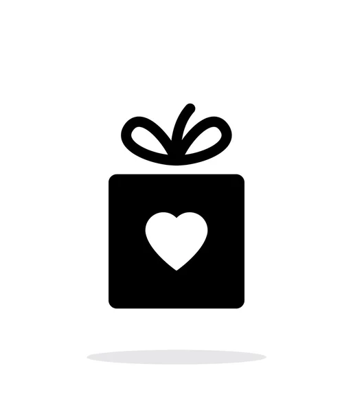 Caja con corazón iicon sobre fondo blanco . — Vector de stock