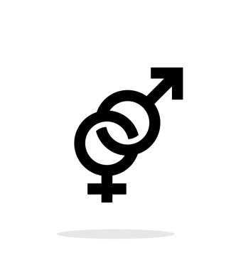 Beyaz arka plan üzerinde hetero simgesi.