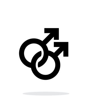 Eşcinsel simgesi beyaz arka plan üzerinde.