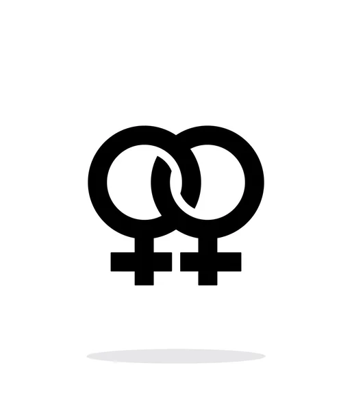 Icona lesbica su sfondo bianco . — Vettoriale Stock