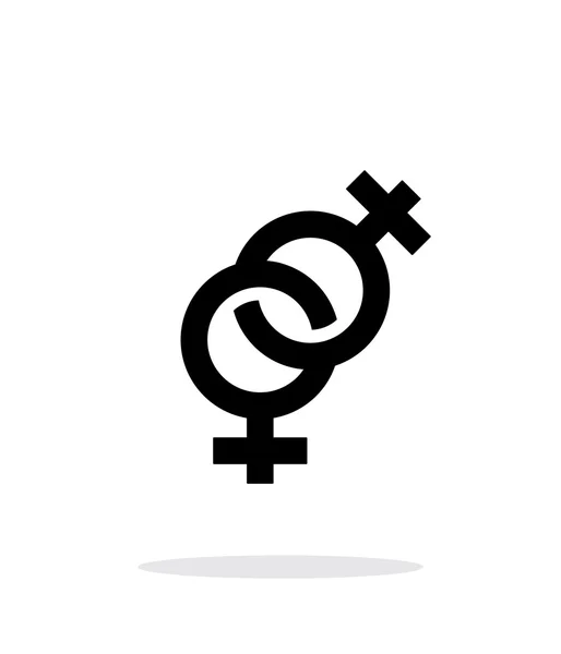 Lesbianas icono sobre fondo blanco . — Vector de stock