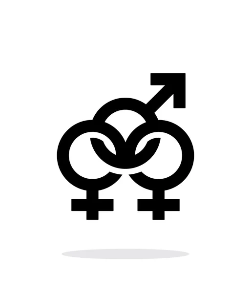 Bisexueel pictogram op witte achtergrond. — Stockvector