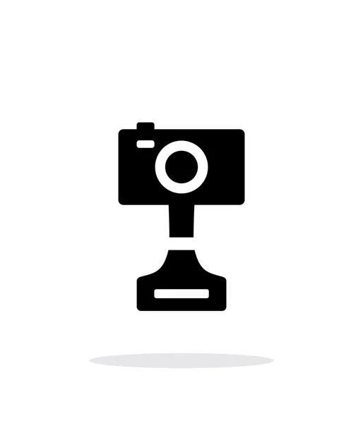 白い背景の上のデジタル カメラのシンプルなアイコン. — ストックベクタ
