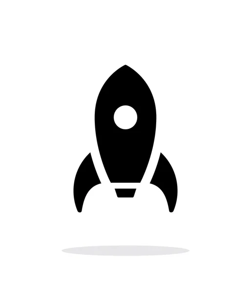 Rocket icono simple sobre fondo blanco . — Vector de stock