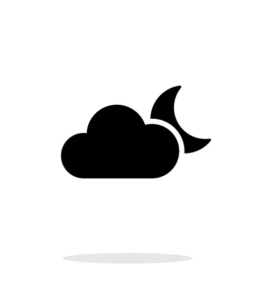 Icono del tiempo noche nublada sobre fondo blanco. — Vector de stock