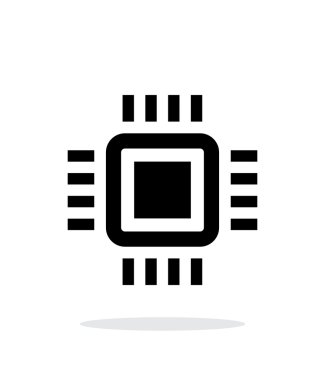Mini CPU simple icon on white background.