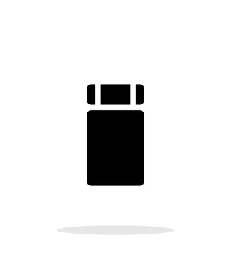 Beyaz arka plan üzerinde uyuyan mat basit simgesi.