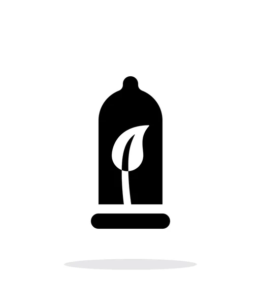 Eco materiële anticonceptie pictogram op witte achtergrond. — Stockvector