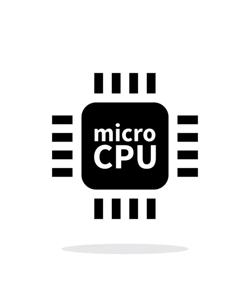 Micro CPU ícone simples no fundo branco . — Vetor de Stock