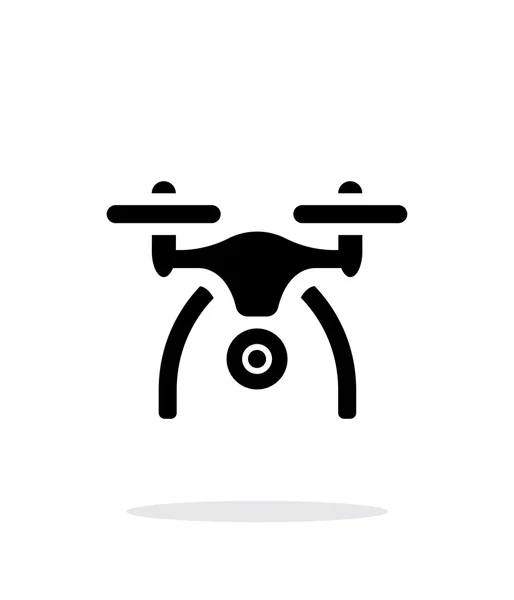 Copter met eenvoudige camerapictogram op witte achtergrond. — Stockvector