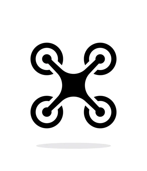 Quadrocopter einfaches Symbol auf weißem Hintergrund. — Stockvektor