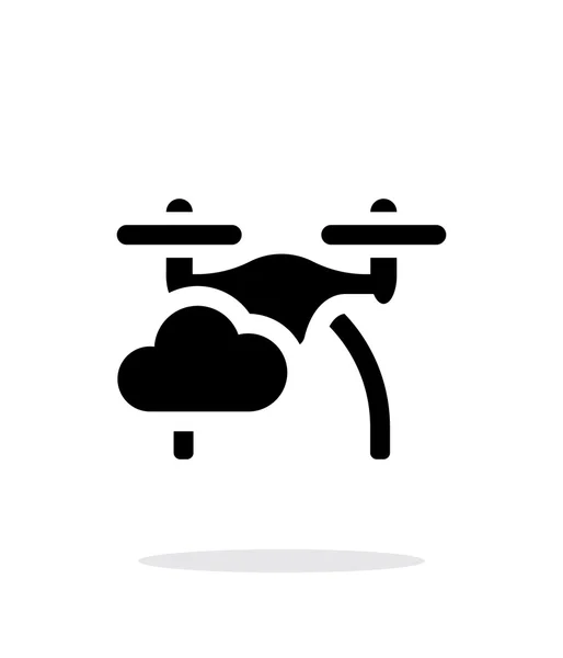 Quadcopter no céu ícone simples no fundo branco . — Vetor de Stock