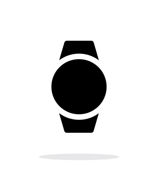Round relógio inteligente ícone simples no fundo branco . — Vetor de Stock