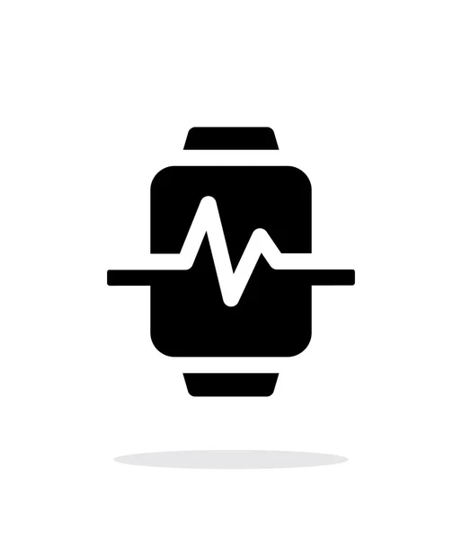 Pulse on smart watch simple icon on white background. — Stock Vector